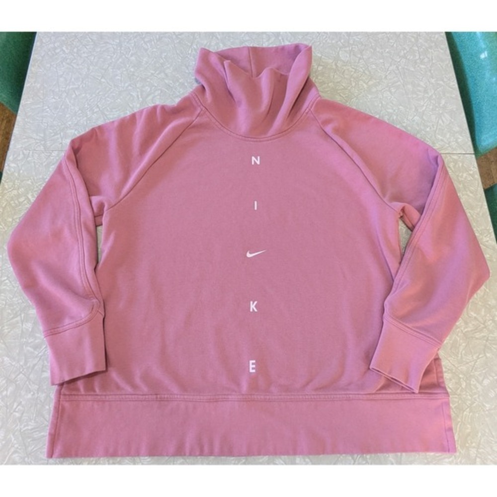 Nike Women's Get Fit Funnel-Neck Pink Sweatshirt‎ Women's M
